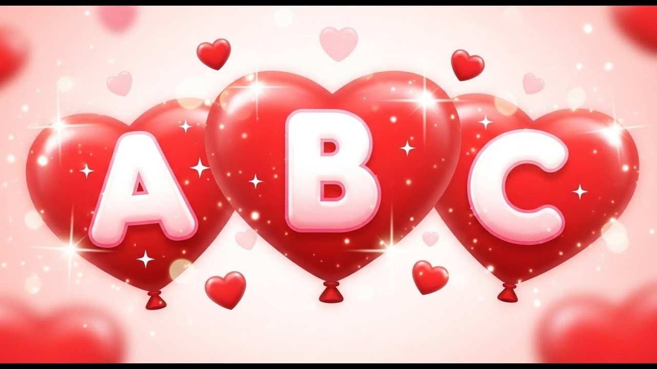 ABC Alphabet Song  ABC Hearts Song 💖  Valentine Alphabet & Phonics for Toddlers