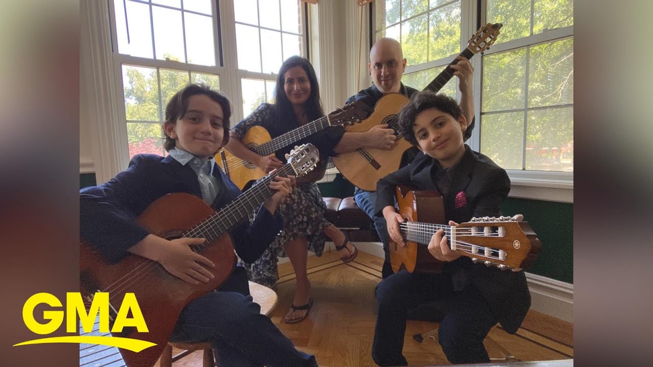 This family plays music together and calls themselves the 'Quarantined Quartet' l GMA Digital
