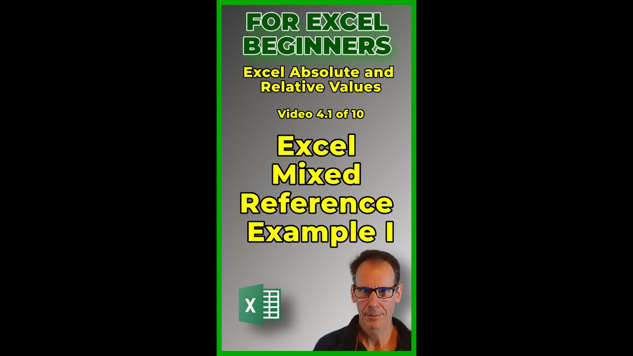 Excel Mixed Reference Example I (Video 4.1 of 10) #Relative Reference #Excel Beginners # ExcelPrimed