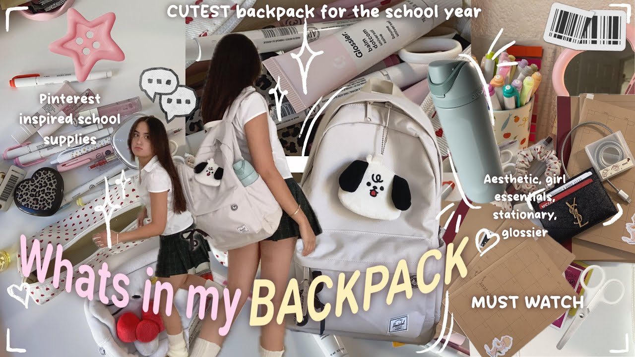 🎀💼WHATS IN MY BACKPACK-It girl (emergency bag, Stationary, school essentials, realistic) 2025