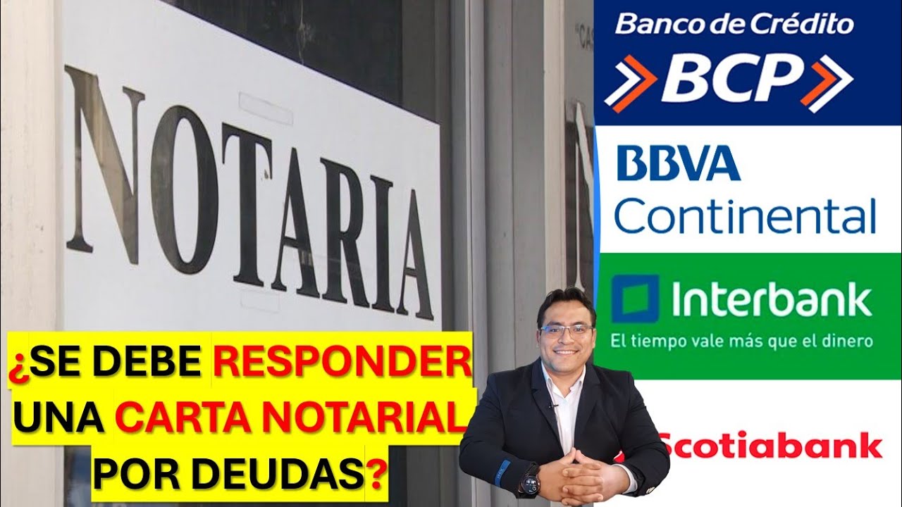 SE DEBE RESPONDER LA CARTA NOTARIAL PARA PODER NEGOCIAR TU DEUDA
