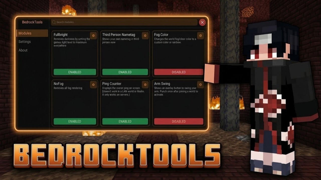 BedrockTools v1.0.3 For MCPE 26.3 | Best PVP Utility Tool For Minecraft | LeviLauncher