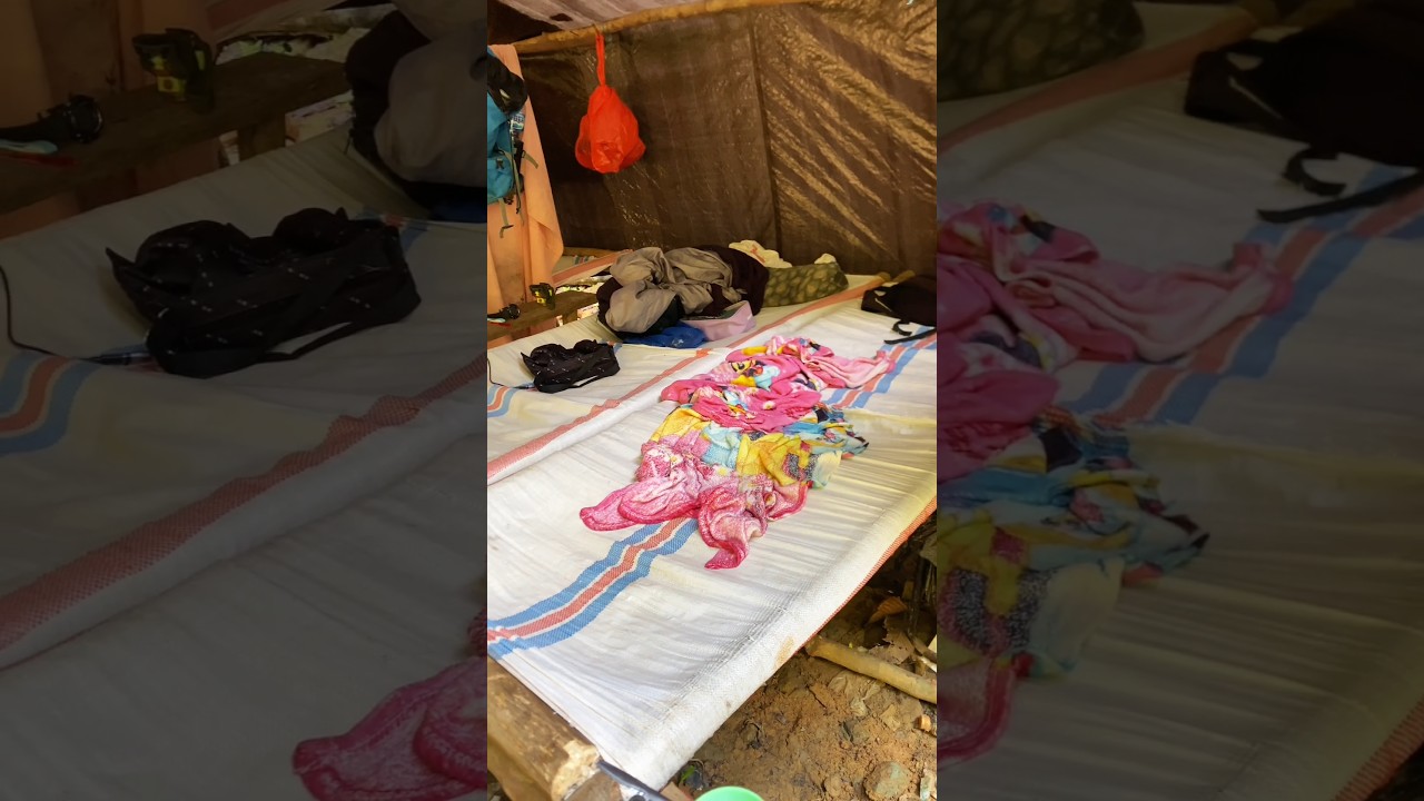 Camp sederhana para penambang emas