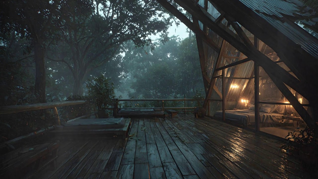 🌧️🌲 Best Rain in the Forest at Night | Relax and Sleep Deeply with Rain Sounds