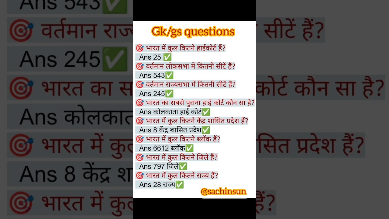 gk/gs questions re_exam up police/BSF/RPF/SSC GD/CISF/#short
