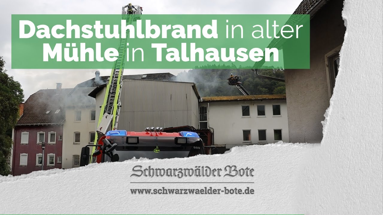 Alte M&uuml;hle in Talhausen brennt