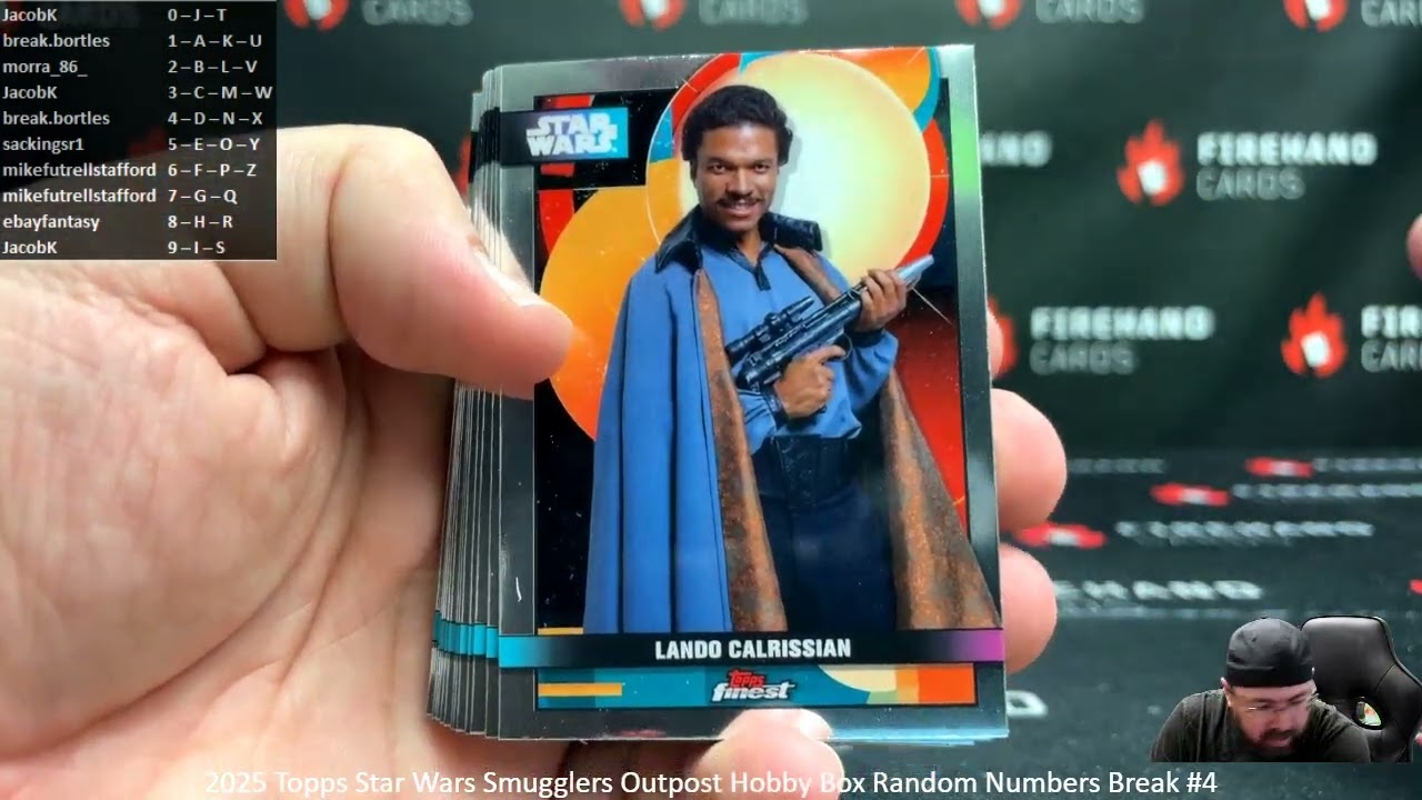 18.03.2026 2025 Topps Star Wars Smugglers Outpost Hobby Box Random Numbers Break #4