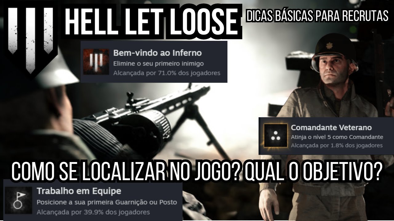 Dicas Básicas para iniciantes | Classes, Equipamentos, Guarnições, Mapa | HELL LET LOOSE (PT/BR)