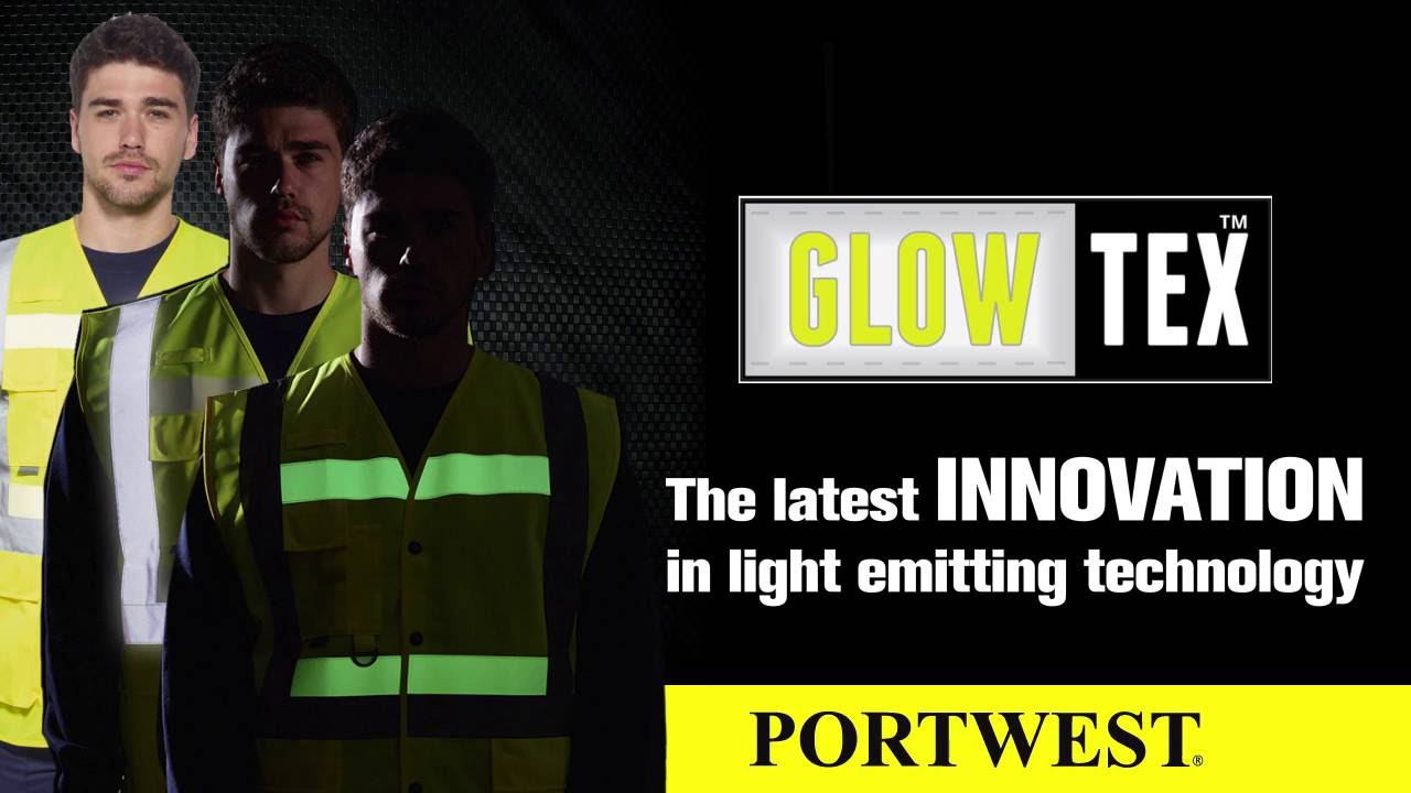 Workwear Mart Portwest Glowtex Glow in the Dark Hi-Vis Vest