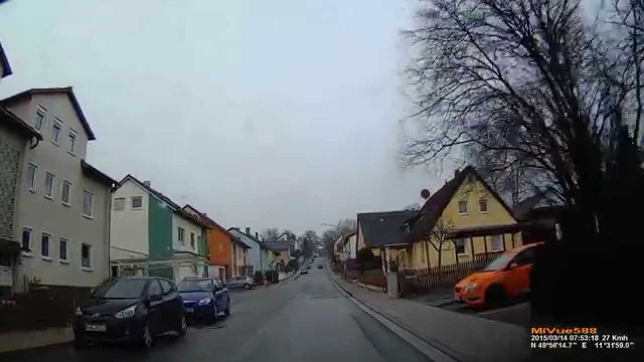 D: Stadt Bayreuth. Fahrt durch Meyernberg. März 2015