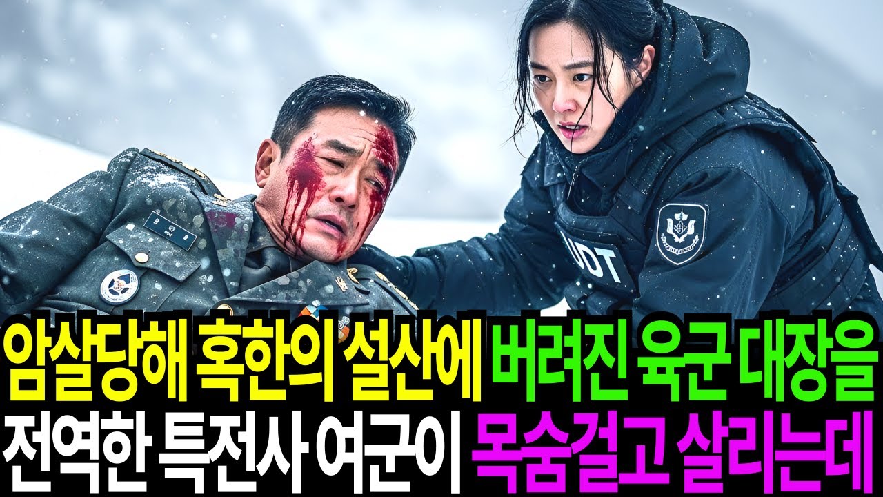 암살당해 혹한의 설산에 버려진 육군 대장을 전역한 특전사 여군이 발견해서 목숨걸고 살리는데...