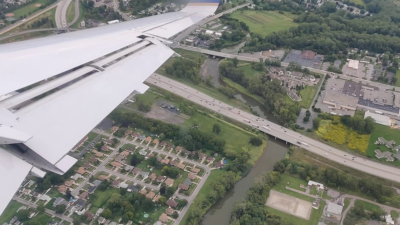 Landing at Buffalo Niagara International Airport NY