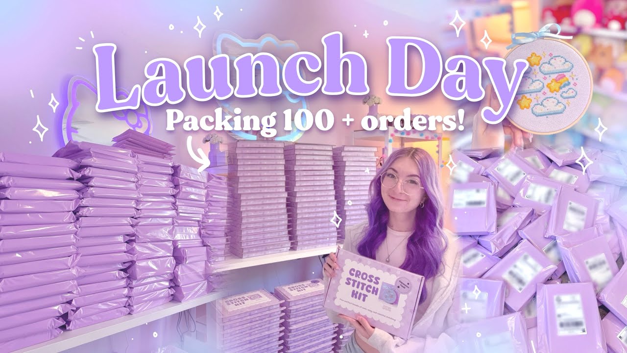 We got 100+ orders! ✨☁️ Busy week: launch prep, going live, packing orders for my small business