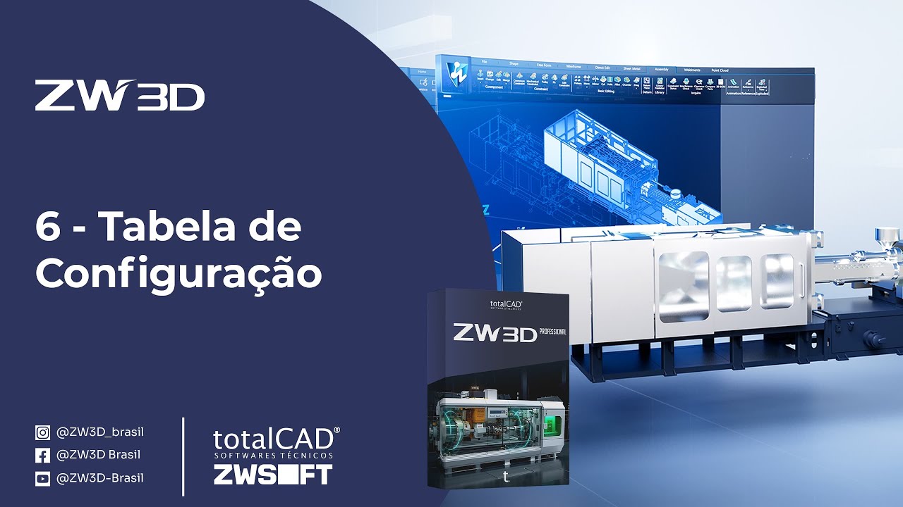 ZW3D | Aula — Tabela de Configuração: Variações Sem Duplicar Projeto