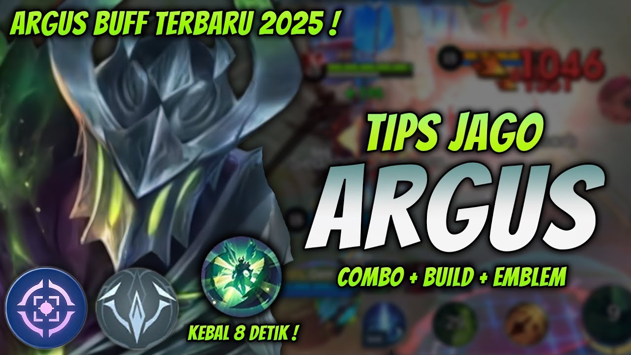 CARA MAIN ARGUS BUFF ! BUILD & EMBLEM ARGUS TERKUAT 2025 ! | ARGUS EXP LANE GAMEPLAY