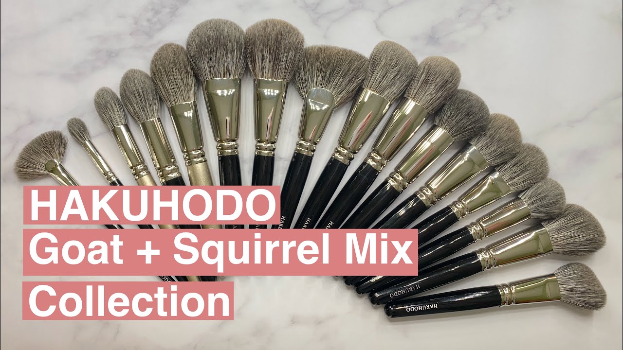 My HAKUHODO Blue Squirrel/ Goat Mixed Bristle Brush Collection! 🤍