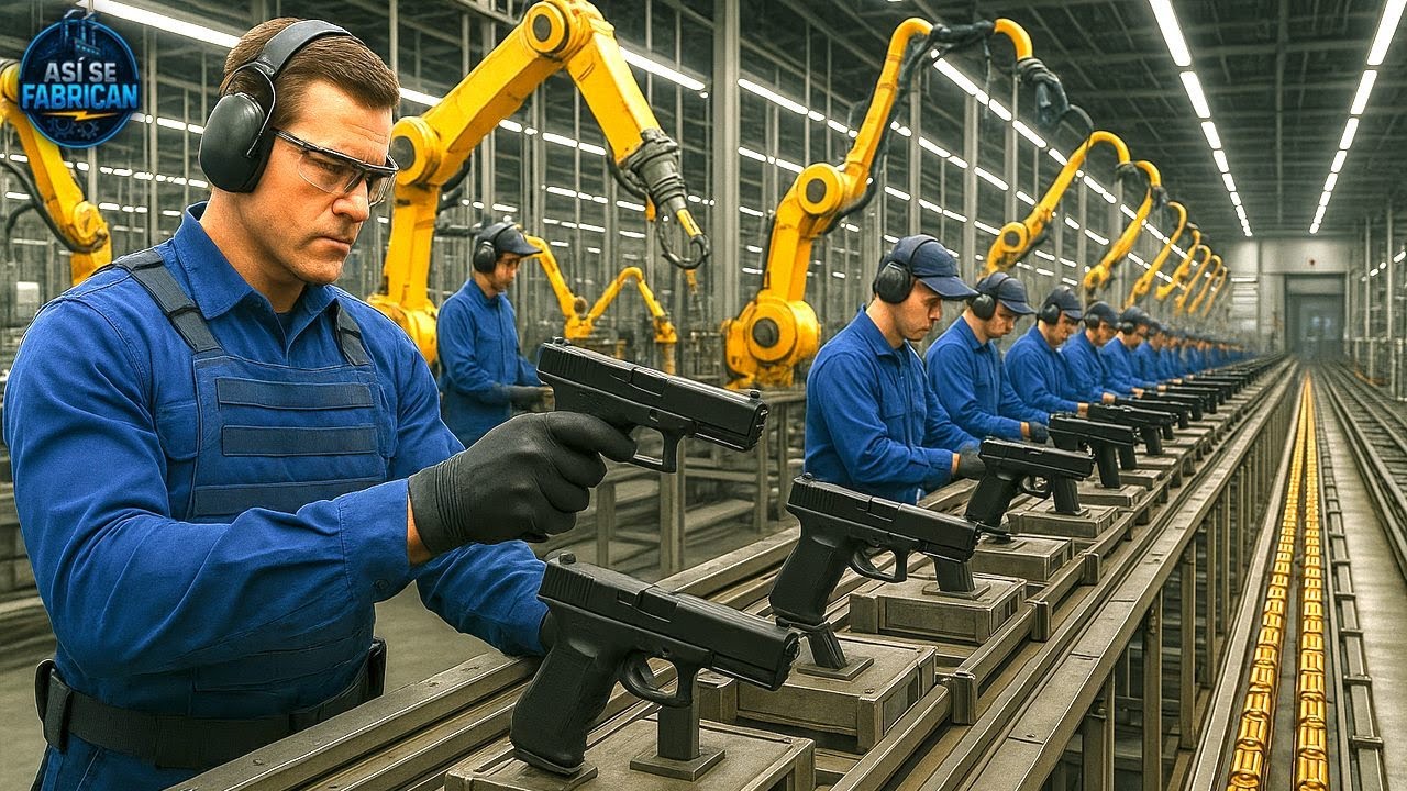 ASÍ se FABRICAN las PISTOLAS GLOCK 🔥| PROCESO INDUSTRIAL 🏭