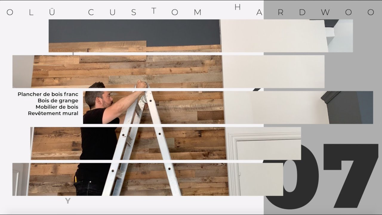 Installation facile d'un mur de bois de grange.