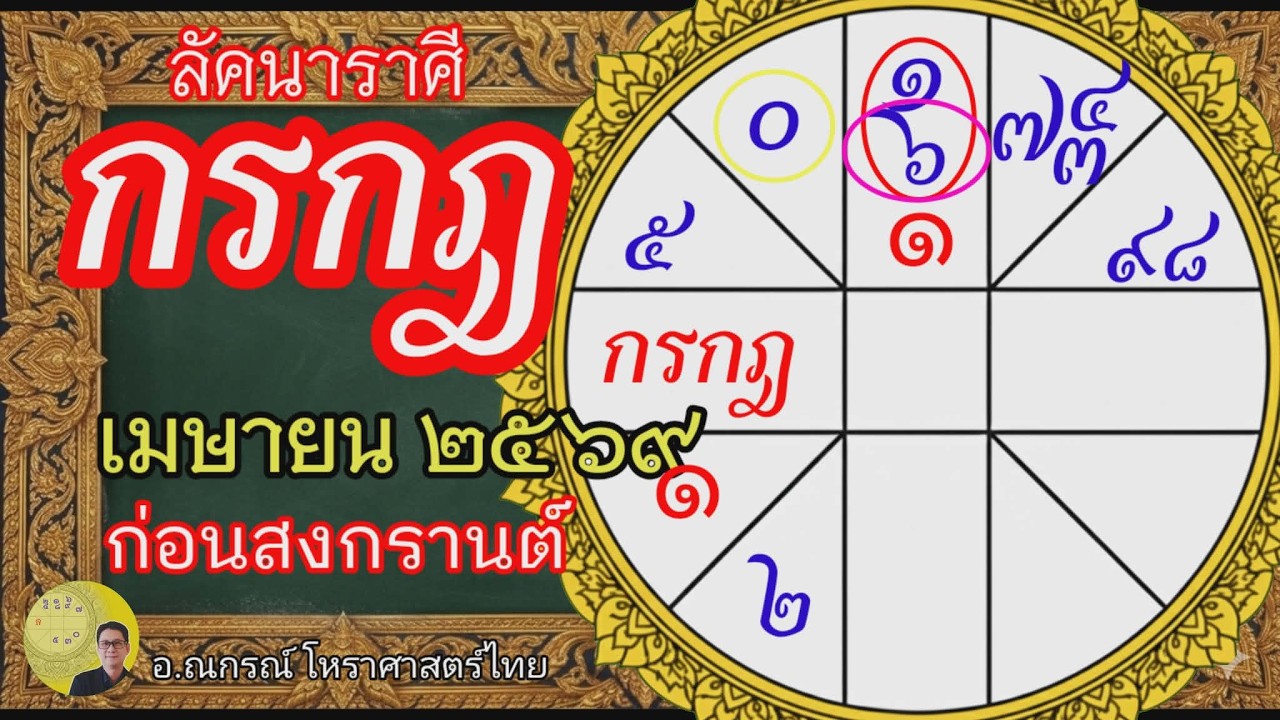 ลัคนาราศีกรกฎ ก่อนสงกรานต์ เมษายน 2569 ปักษ์แรก