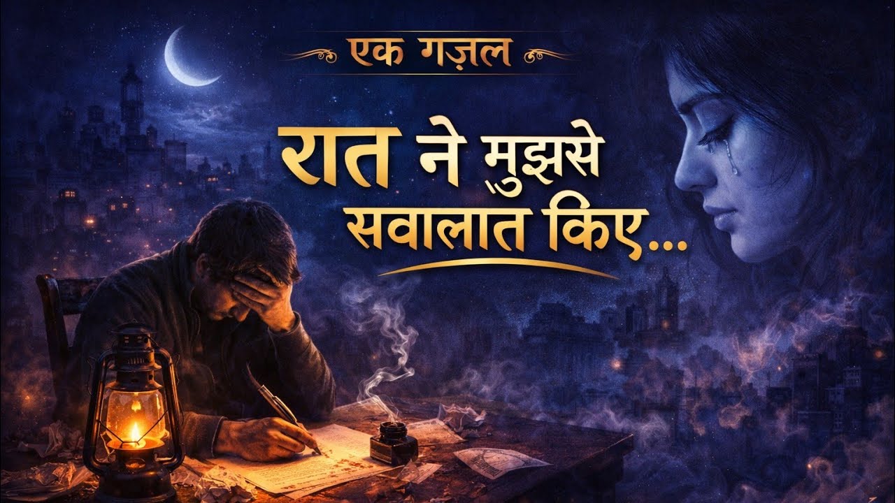 आज फिर रात ने मुझसे सवालात किए | Heart Touching Sad Ghazal | Hindi Emotional Poetry