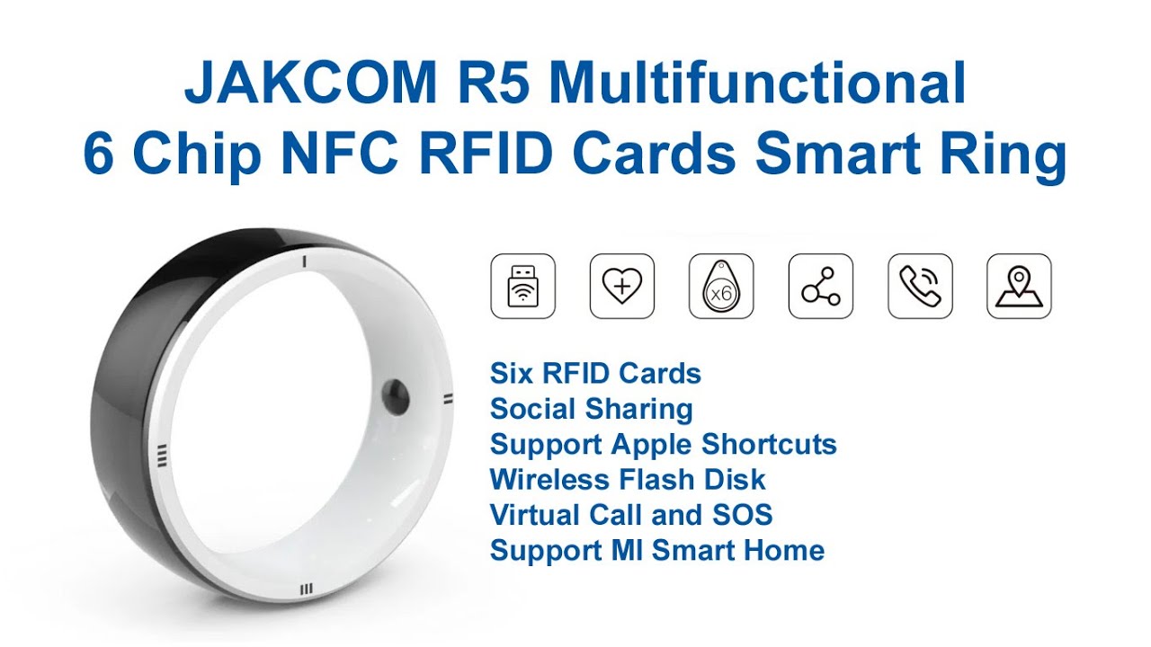JAKCOM R5 Multifunctional Six RFID Cards NFC Smart Ring