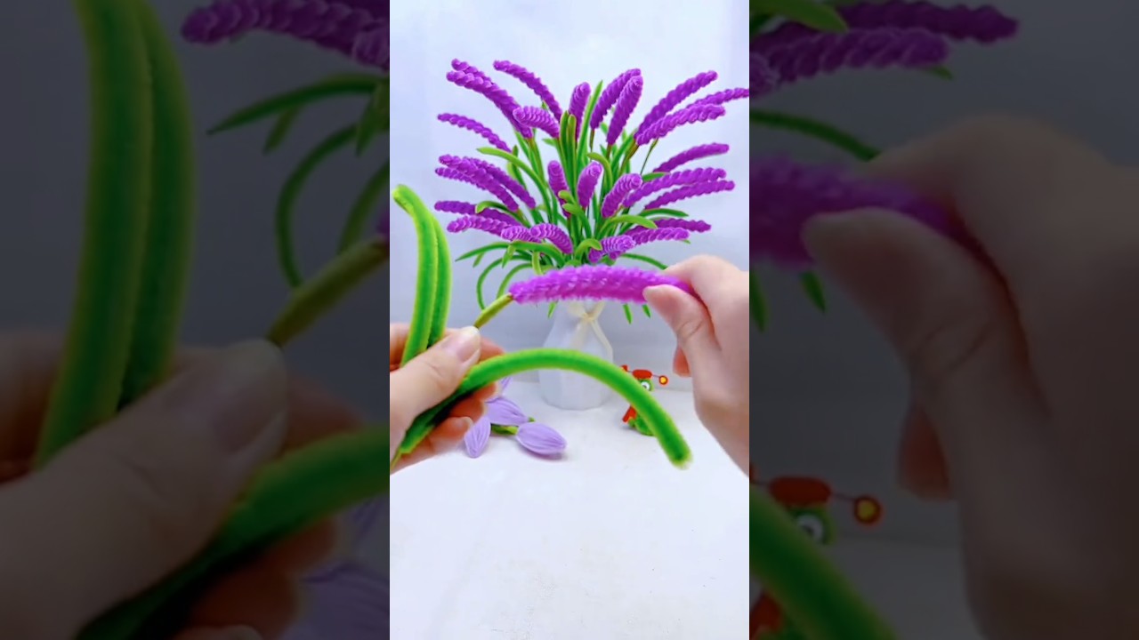 Membuat Bunga Lavender dari Kawat Bulu #shortsviral #diy #craft #inspiration