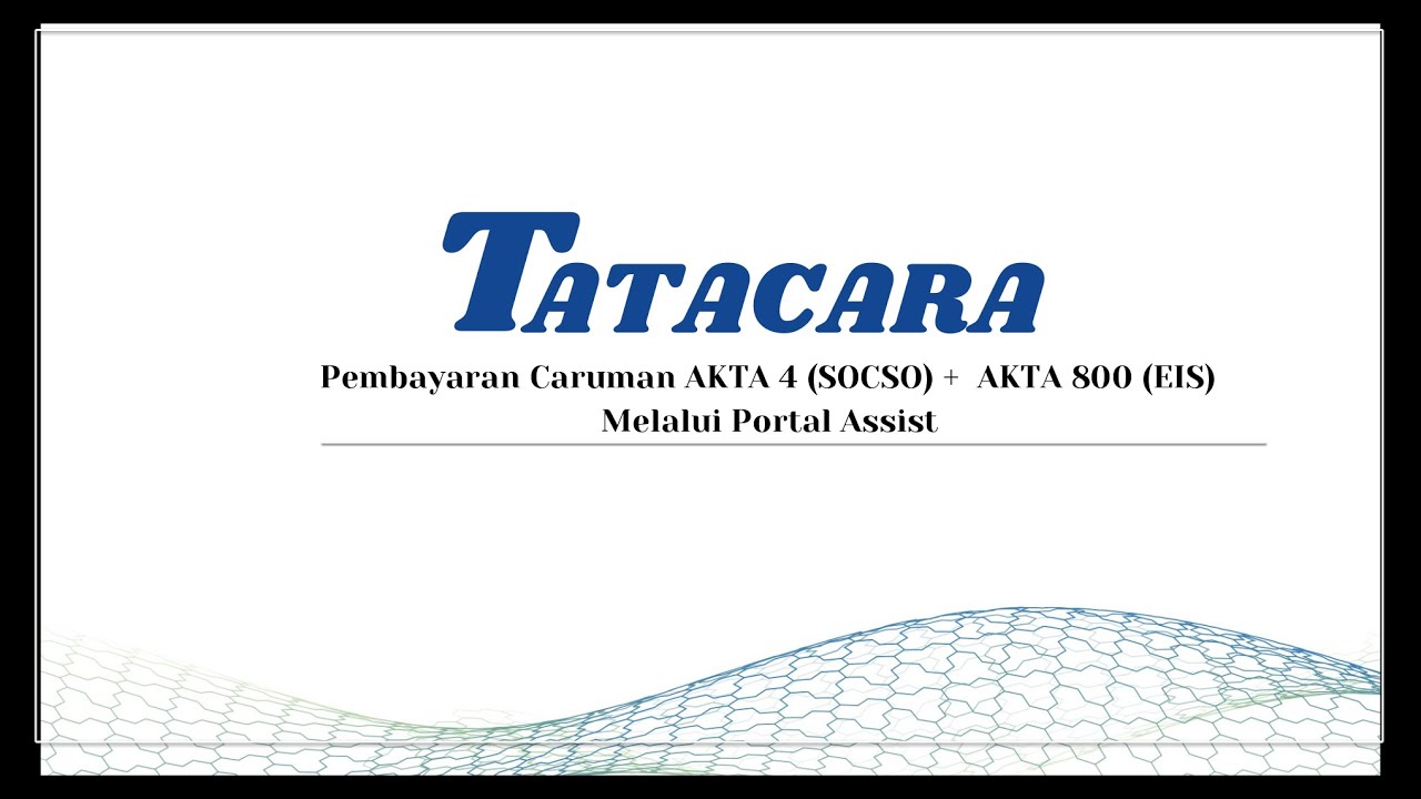 Tatacara Pembayaran Caruman SOCSO + EIS
