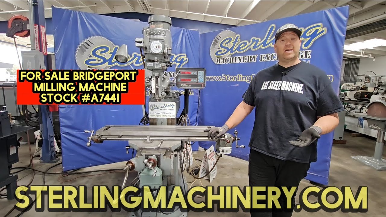 used Bridgeport milling machine with Dro and power feeds for sale