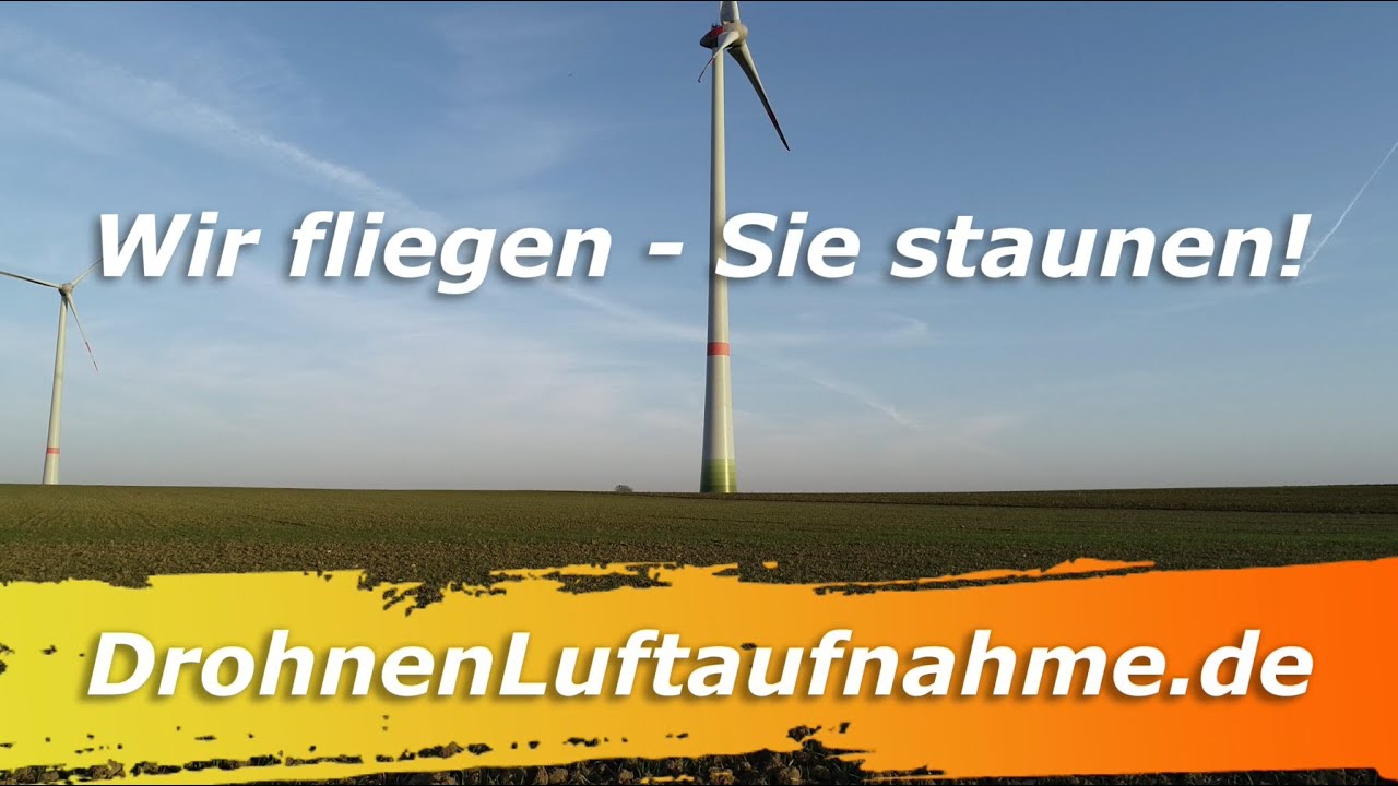 Luftaufnahme Windkraftrad
