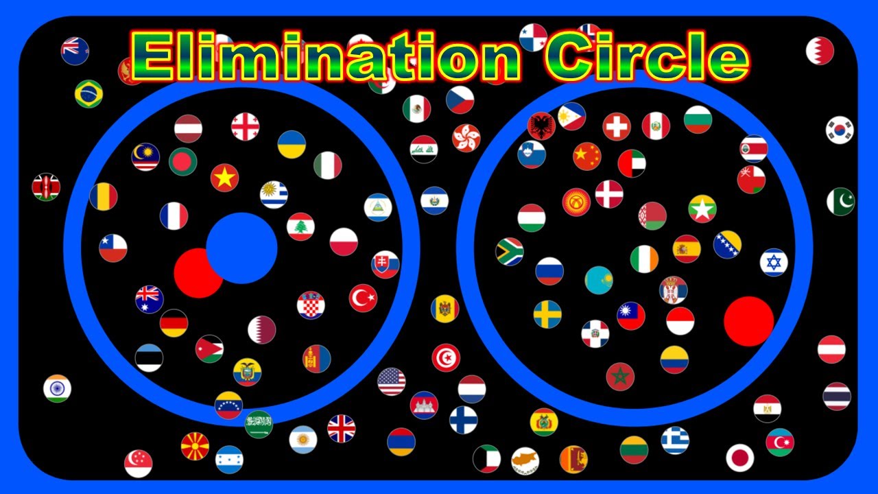 Elimination Circle (2 versions) | 100 Countries Marble Race