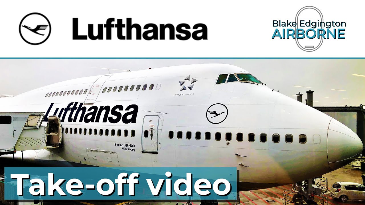 Lufthansa Boeing 747 Frankfurt take-off