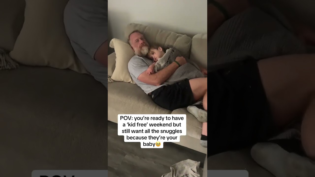 you're ready to have a 'kid free' weekend but still want all the snuggles because they're your baby