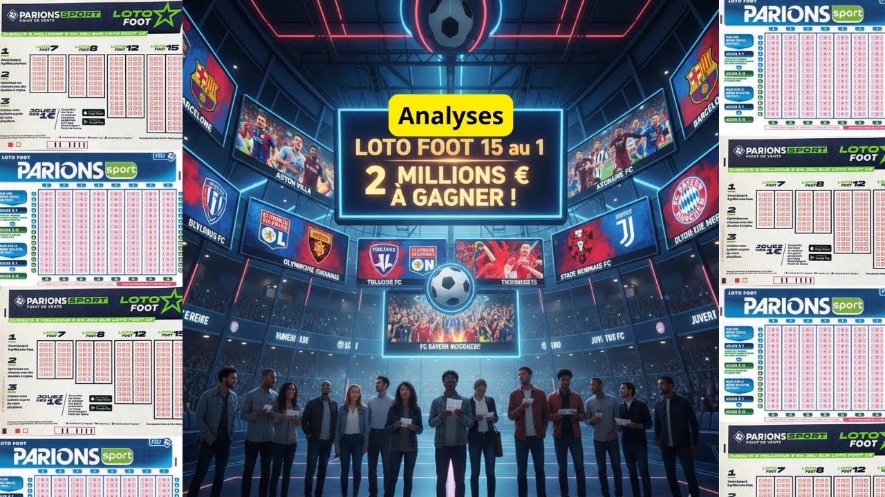 💸💸Lotofoot 15 à 2 000 000 € ! Mes Analyses & Pronos sur les 15 rencontres💼📊
