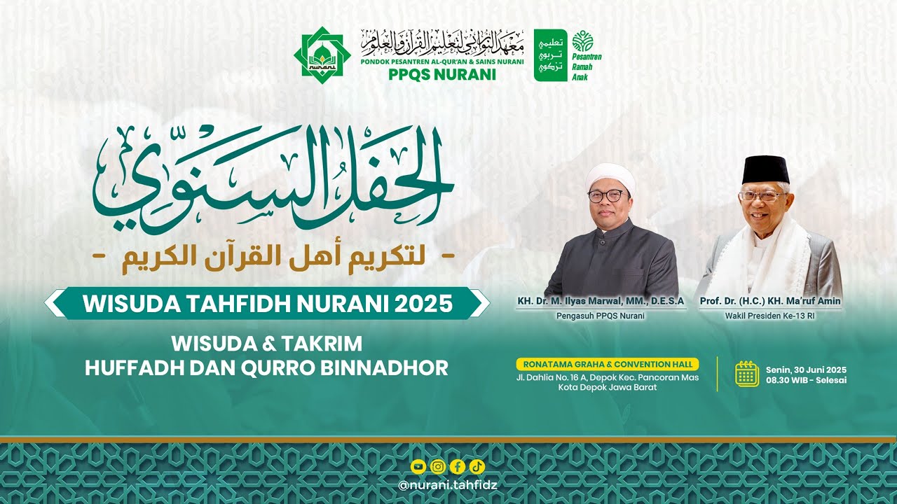 LIVE STREAMING: Wisuda Tahfidh, Takrim Huffadh dan Qurro Binnadhor PPQS Nurani 2025
