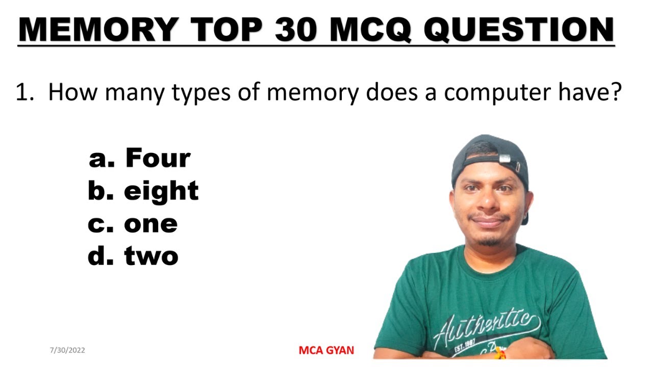 CH- MEMORY II TOP 30 QUESTION II MAH CET MCA II JAMIA II CUET II NIMCET