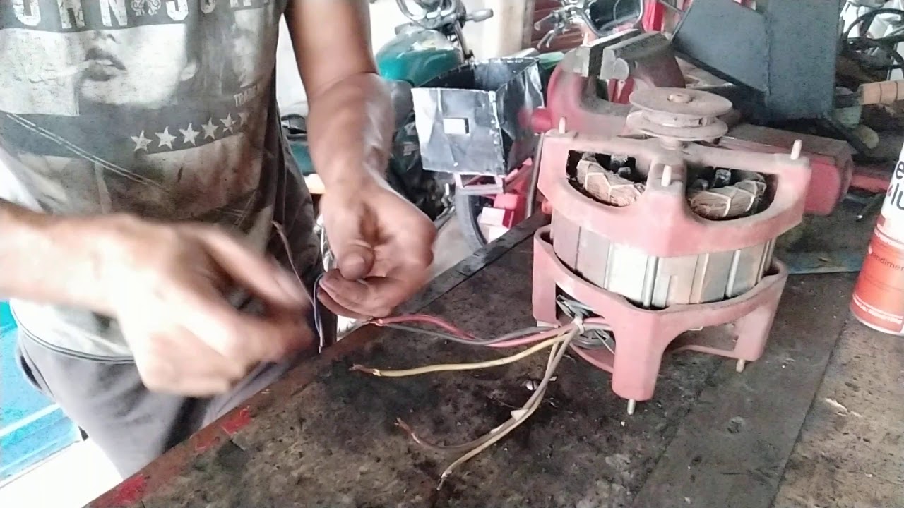 camo ligar e inverter rotação de motor de máquina de lavar