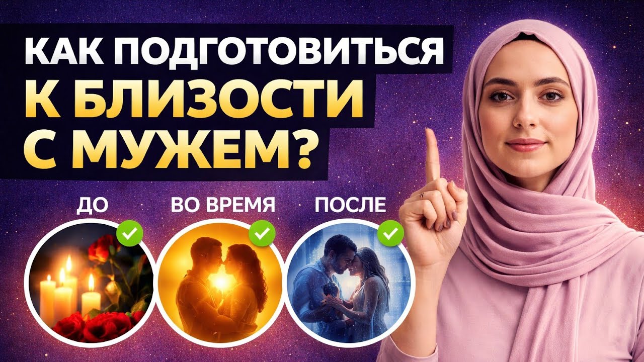 КАК ПОДГОТОВИТЬСЯ к БЛИЗОСТИ С МУЖЕМ? До, во время и после: Пошаговый план для МУСУЛЬМАНОК #ислам