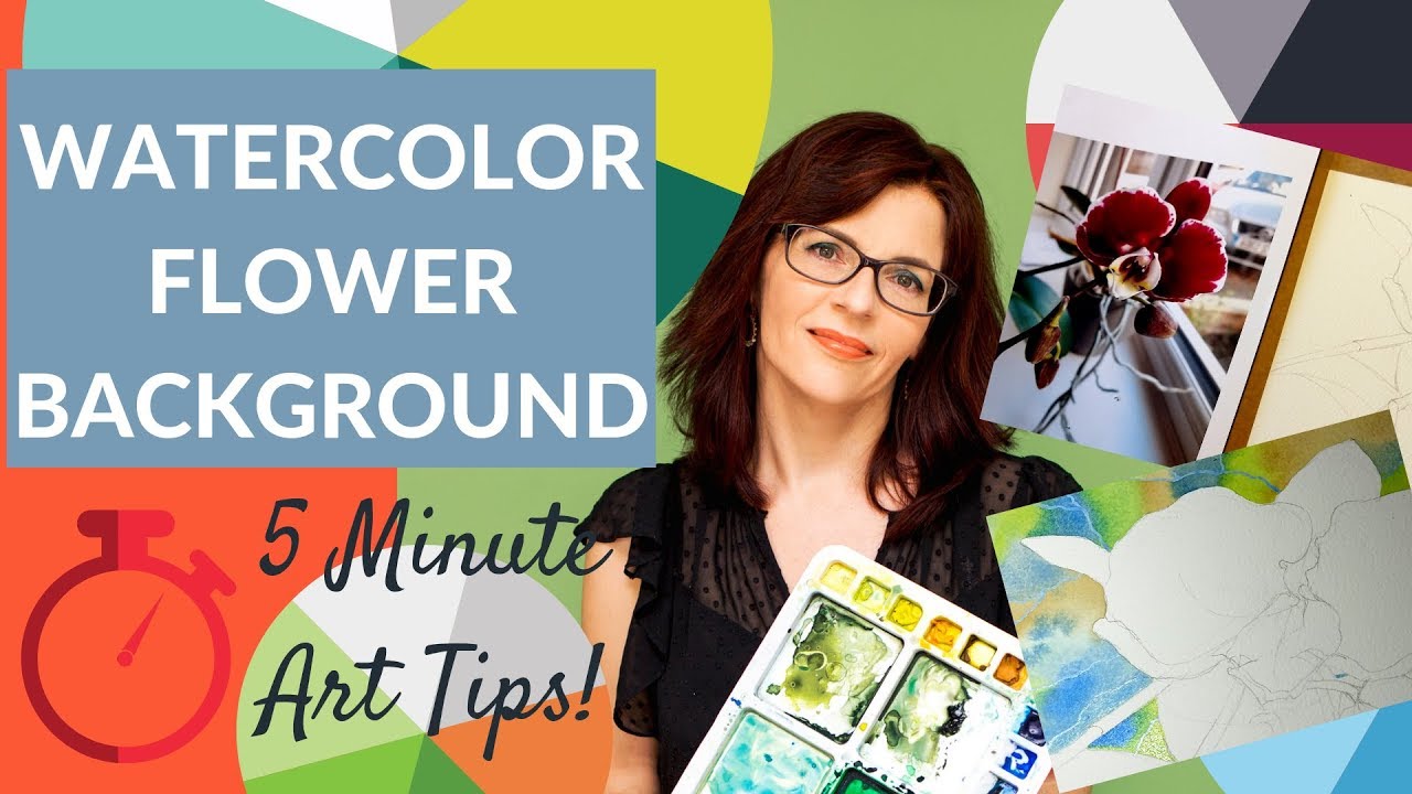 Watercolor Flower Background – Easy 5 Minute Art Tips!