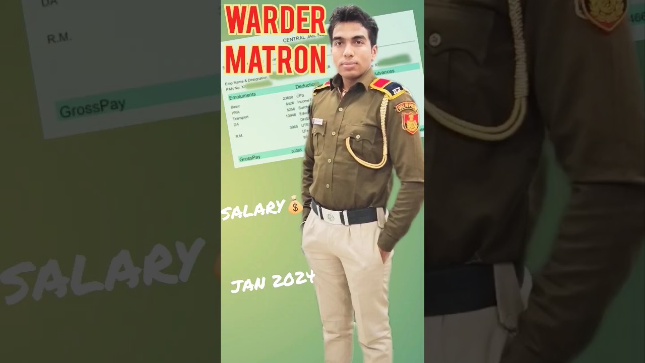 Jail Warder & Matron || in hand salary January || tihar jail police salary payslip