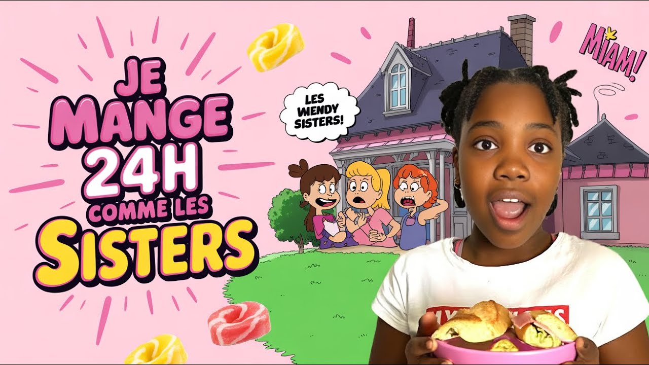 24H Je MANGE Comme LES SISTERS (Wendy & Marine) 🍕🤪