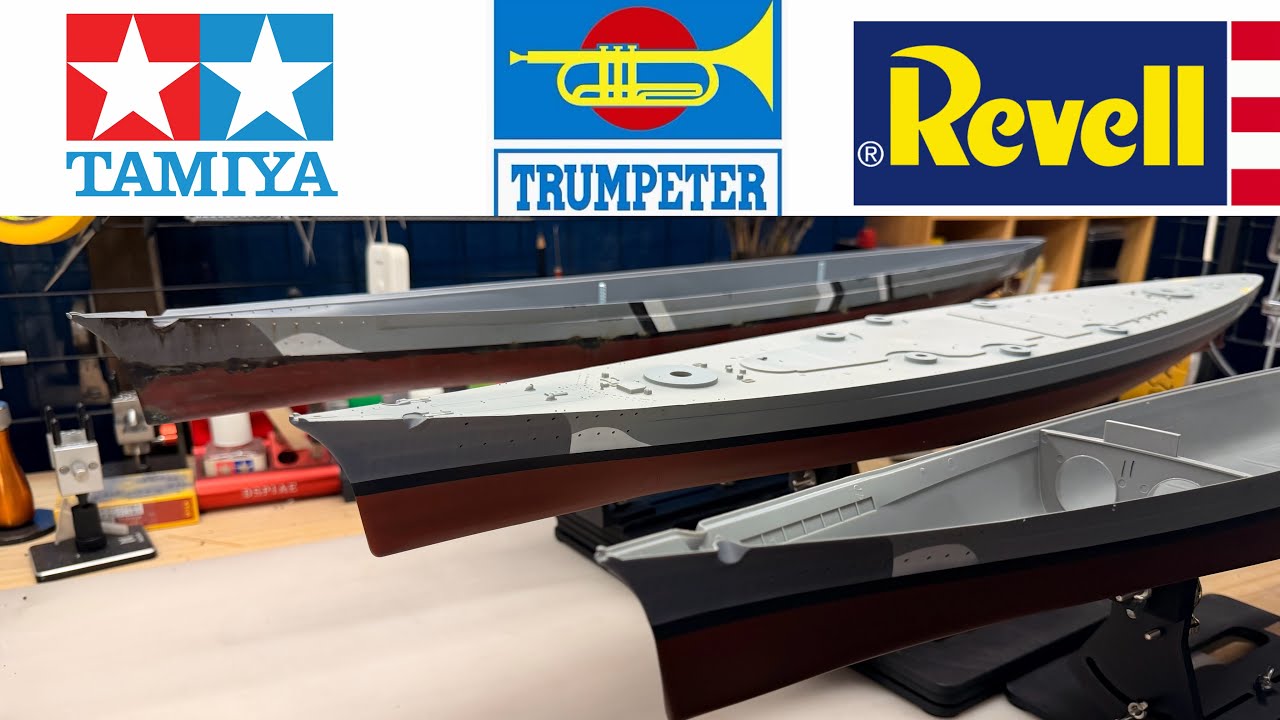 1/350 BISMARCK By TAMIYA & Revell & Trumpeter Hull build