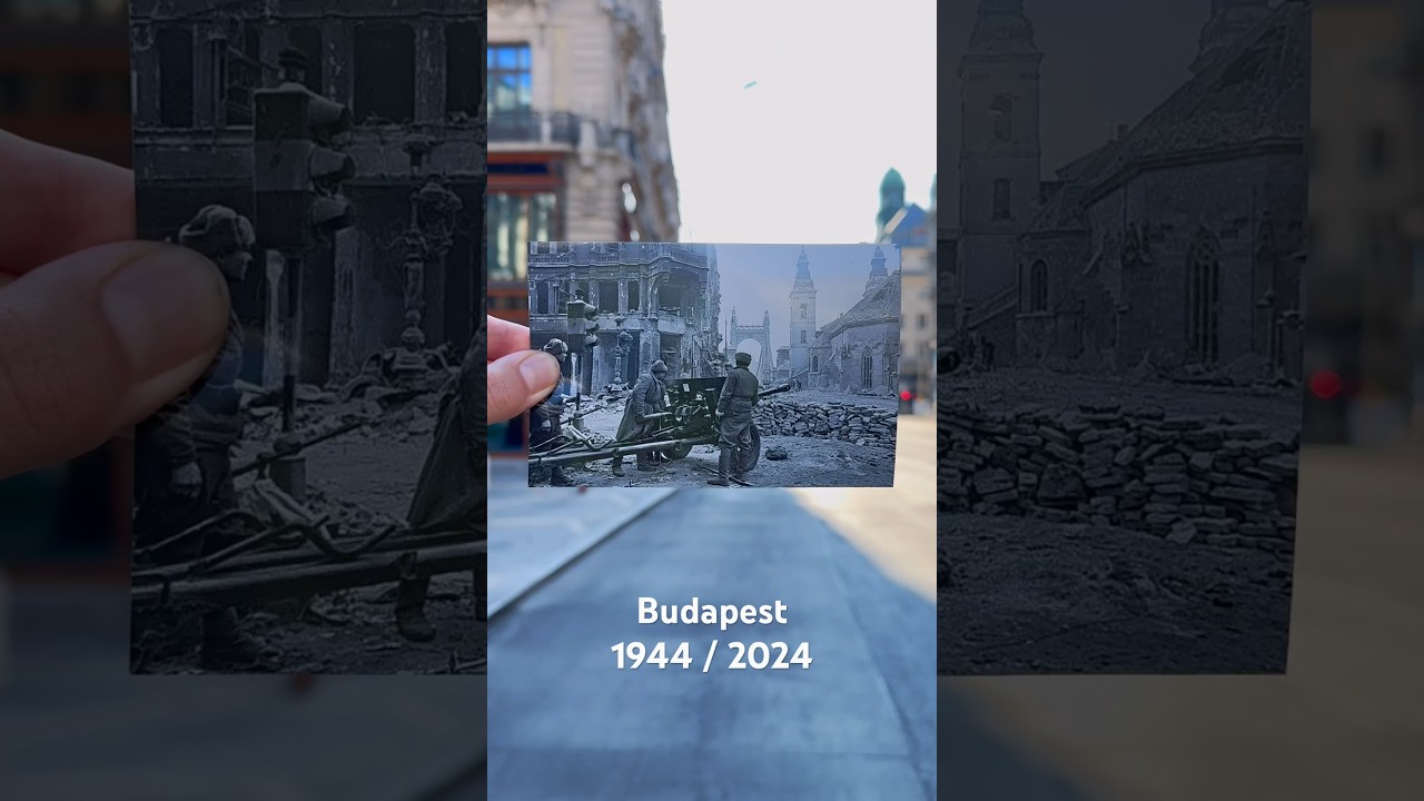 Budapest 1944 vs Budapest 2024  #travel #budapest #hungary #ww2