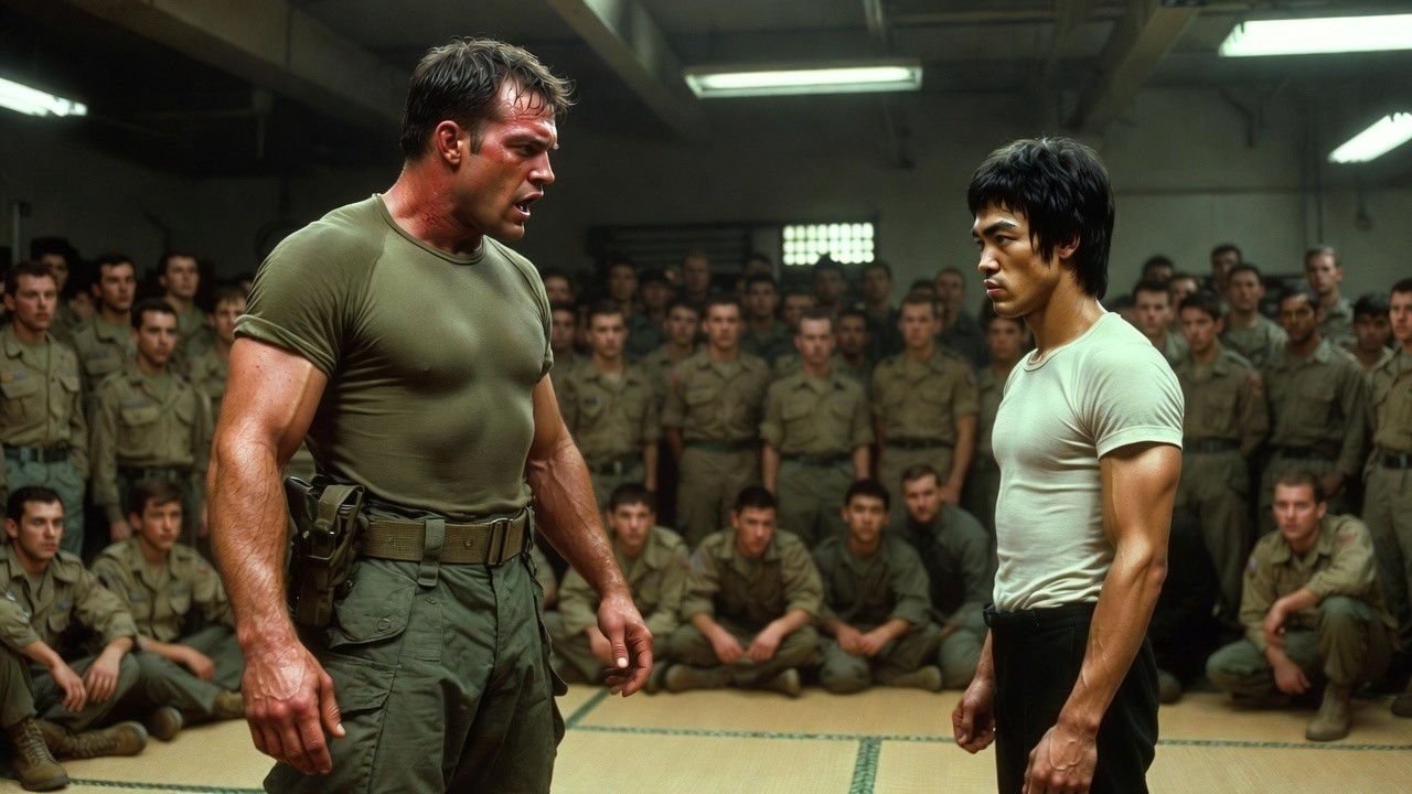 Bruce Lee en base militar: Boina Verde 1.92m 