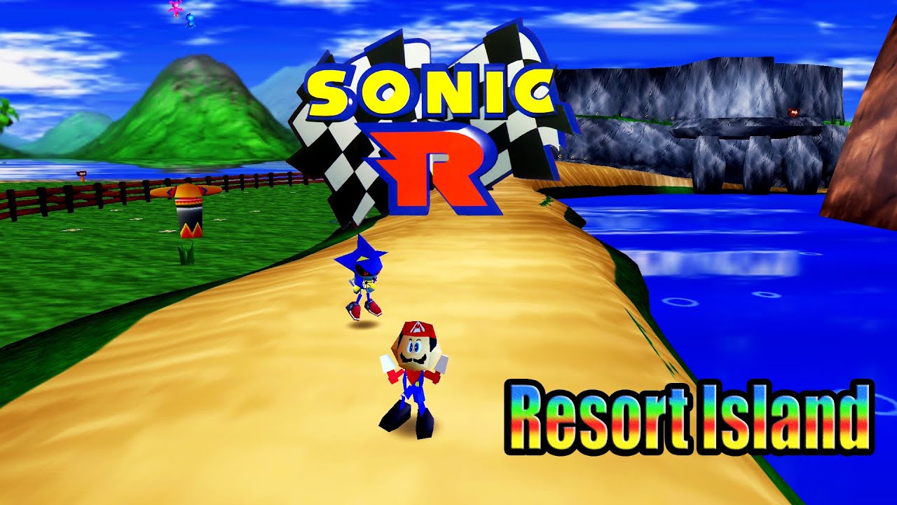 Mario in Resort Island (Sonic R Mod)