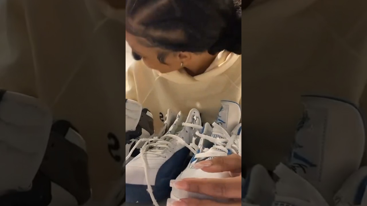 She DESTROYED his whole sneaker collection! #sneakers #jordan #nike #revenge