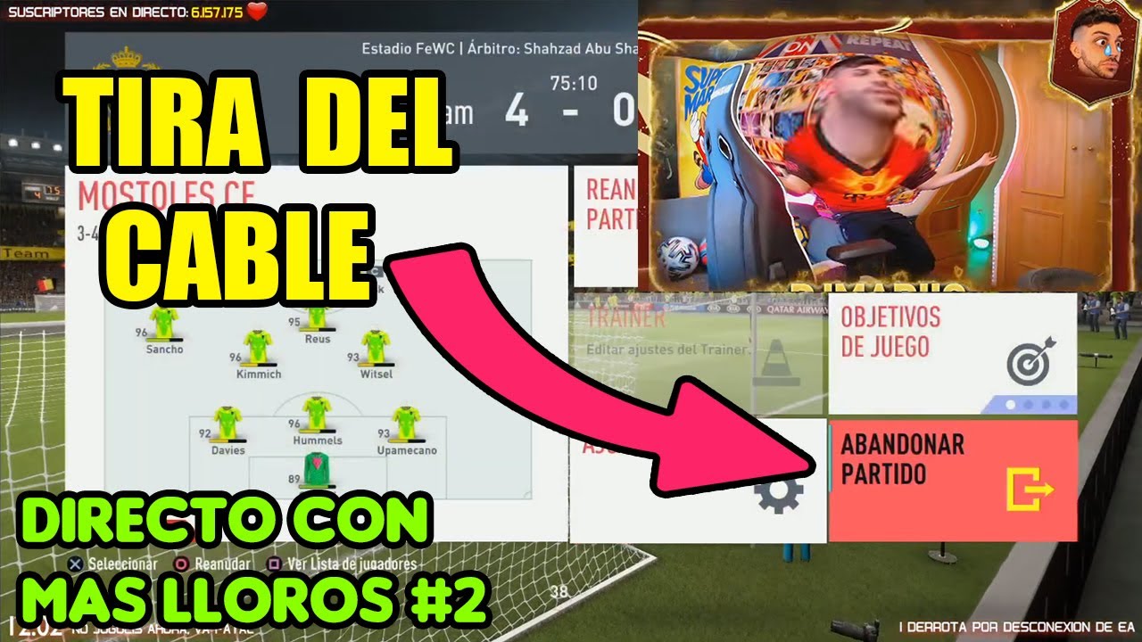 EL DIRECTO CON MAS LLOROS DE DjMaRiiO EN FIFA 20 | EP.2 TIRADA DE CABLE