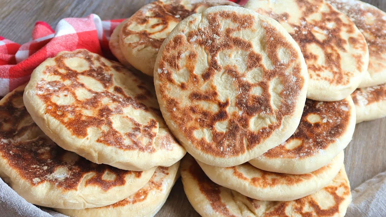 PAN TURCO sin horno (Bazlama). Receta fácil y rapidísima.