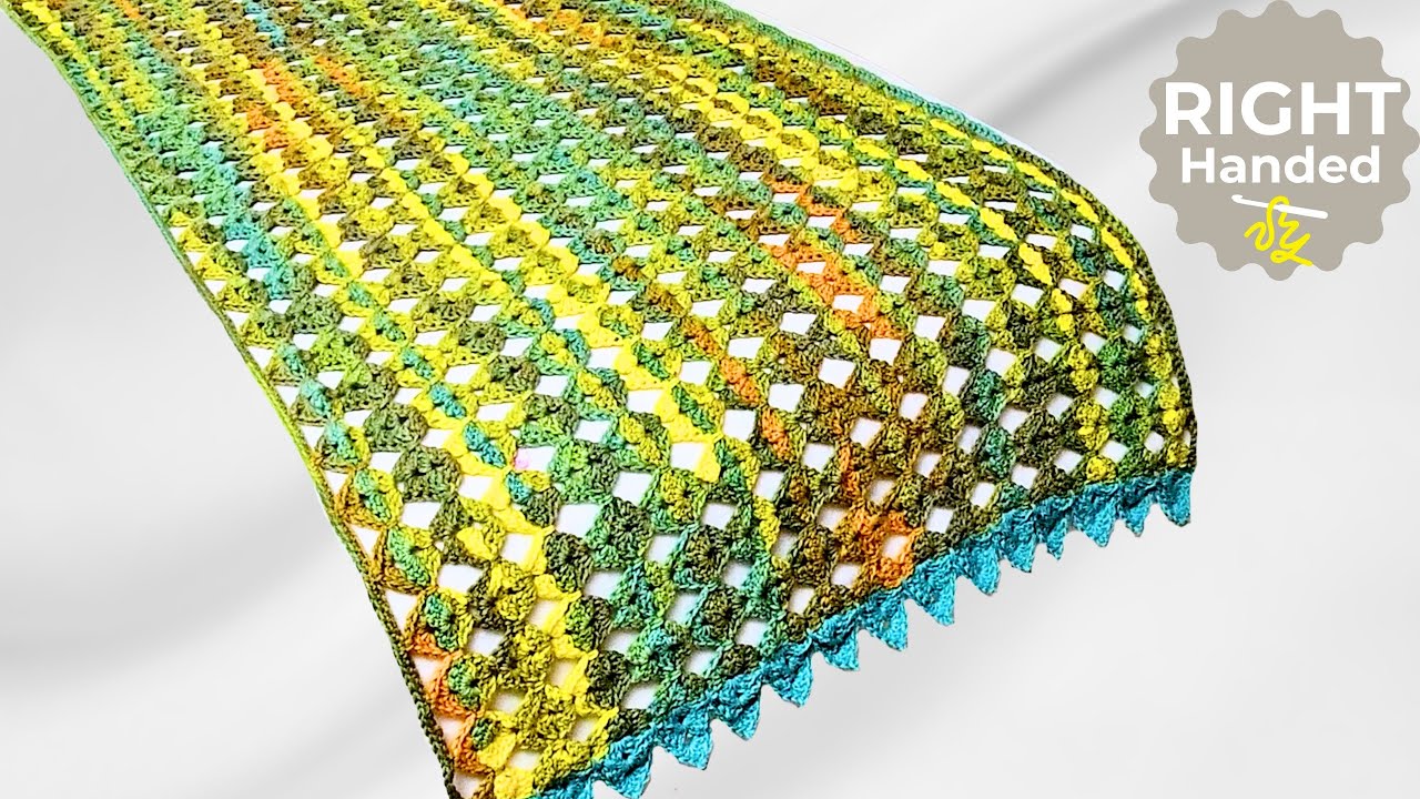 Diamond Acorn Easy Crochet Bed Runner - Quick & Simple!
