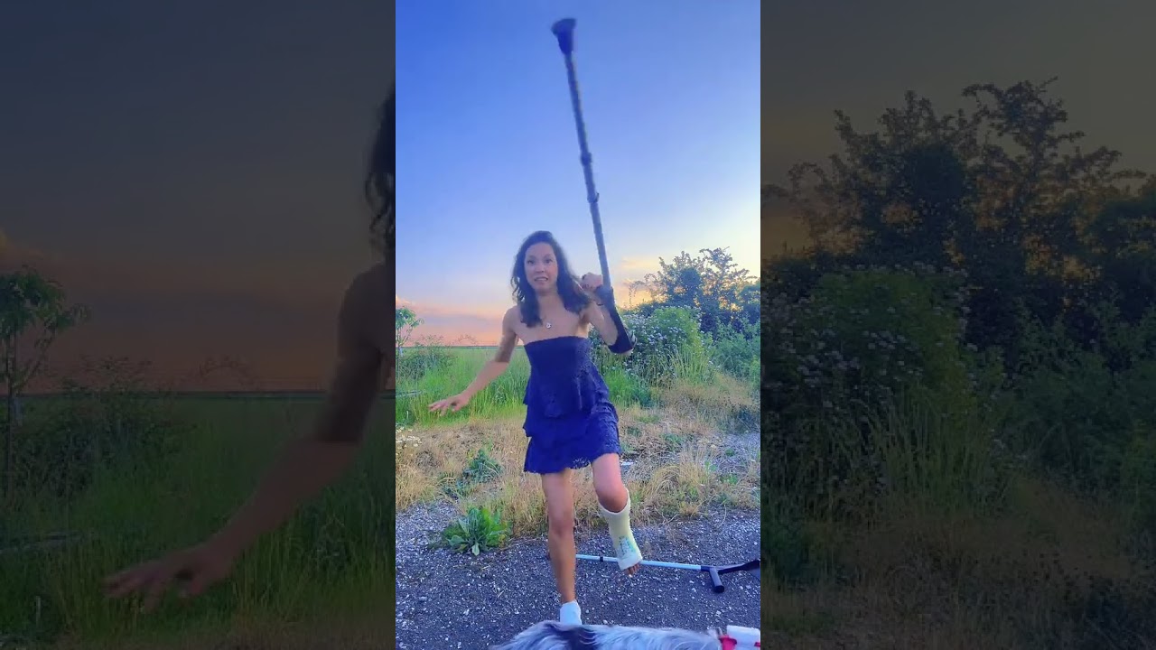 SHORT LEG CAST Enyesada con muletas #crutches