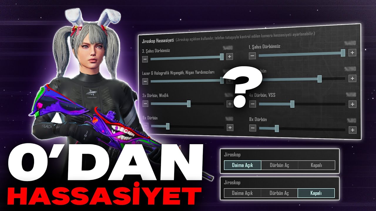 BAŞTAN SONA CİHAZA ÖZEL HASSASİYET AYARLARI NASIL YAPILIR!! PUBG Mobile